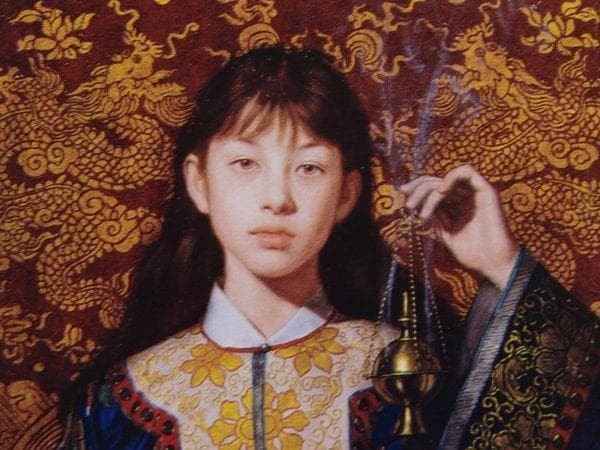 古吉弘、『MARIKO（Ⅰ）』、希少画集より、状態良好、新品木製額・額装付