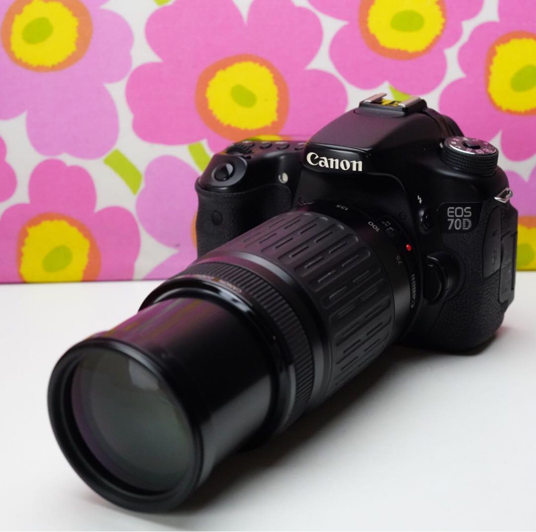 EOS70Dダブルレンセット❤️野球や運動会撮影に❤️Wi-Fiでスマホ写真転送OK