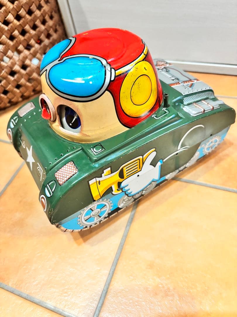 希少 動作品 トミー COMIC TANK ブリキ　当時物　アンティーク