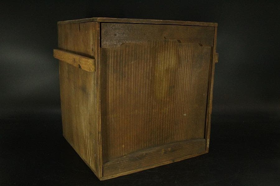 中国美術 青花 古染付 楼閣山水紋 六方 瓶 高25.5cm(RC991)