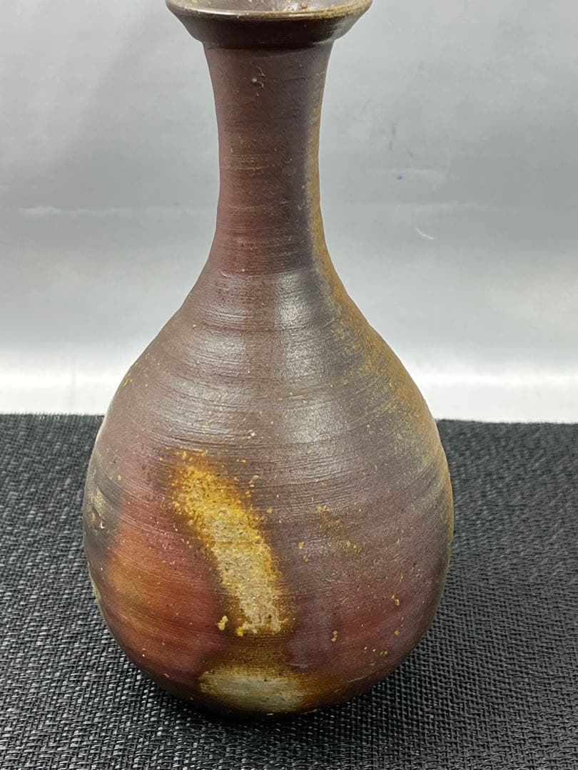 備前焼 榊原 清人作　花入 花瓶 一輪挿し 共箱 1181