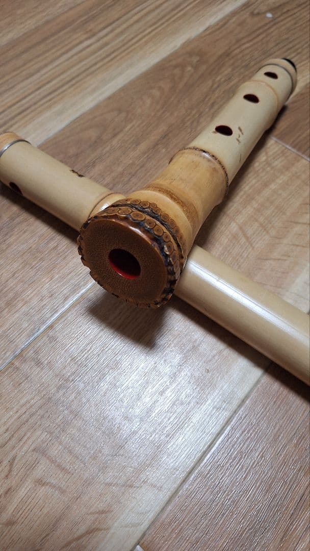 尺八 6寸 5孔 雪童銘 2印 美品 爆鳴り