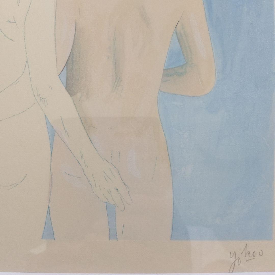 横尾忠則　「SKY&SEA」　木版画、直筆サイン入