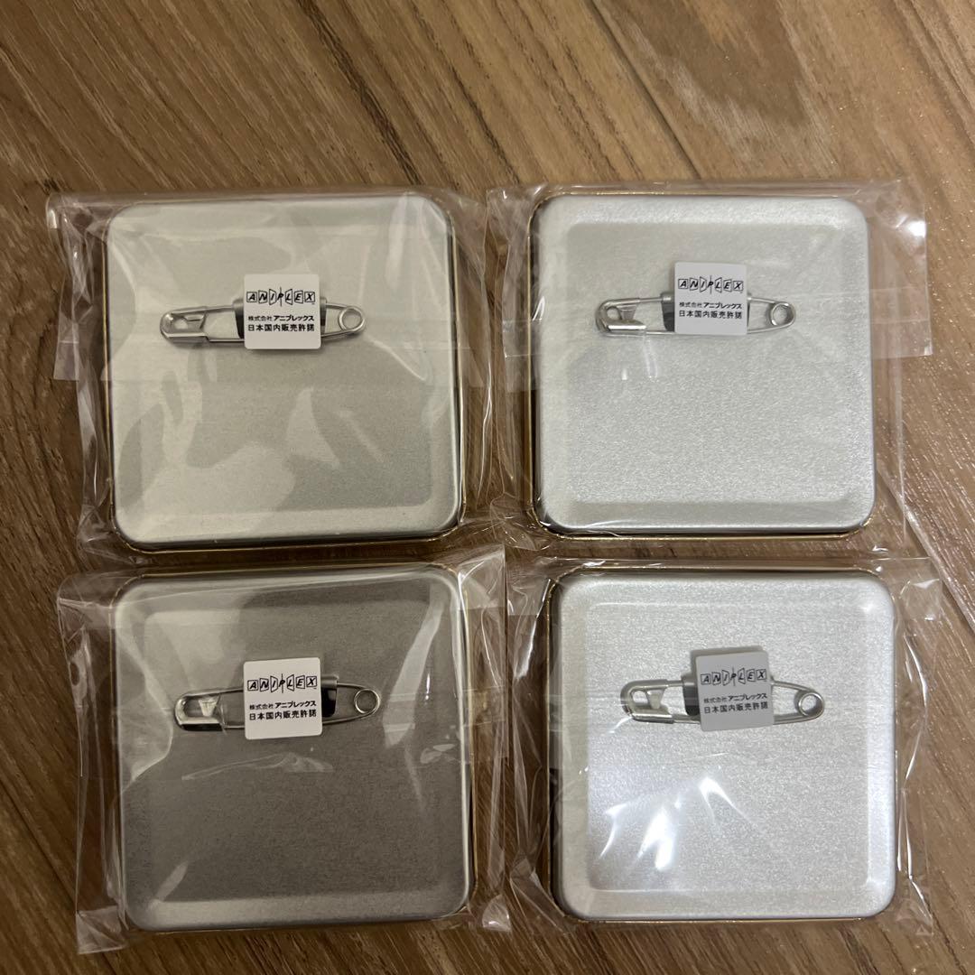 鬼滅の刃 お楽しみくじ スクエア缶バッジ 伊黒小芭内 4つセット