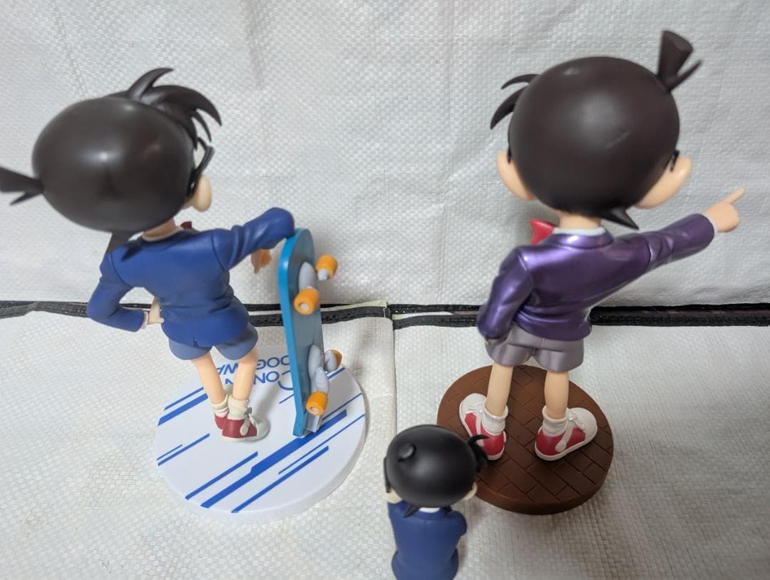 名探偵コナン 江戸川コナン フィギュア3種　スケボー ちょこのせ 麻酔銃