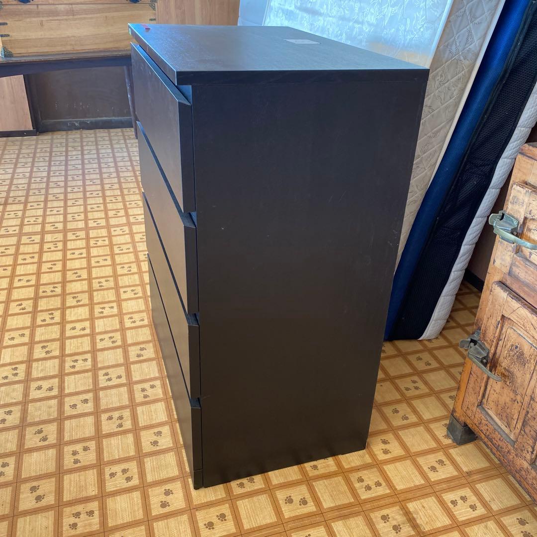 ダークブラウン 4段チェスト