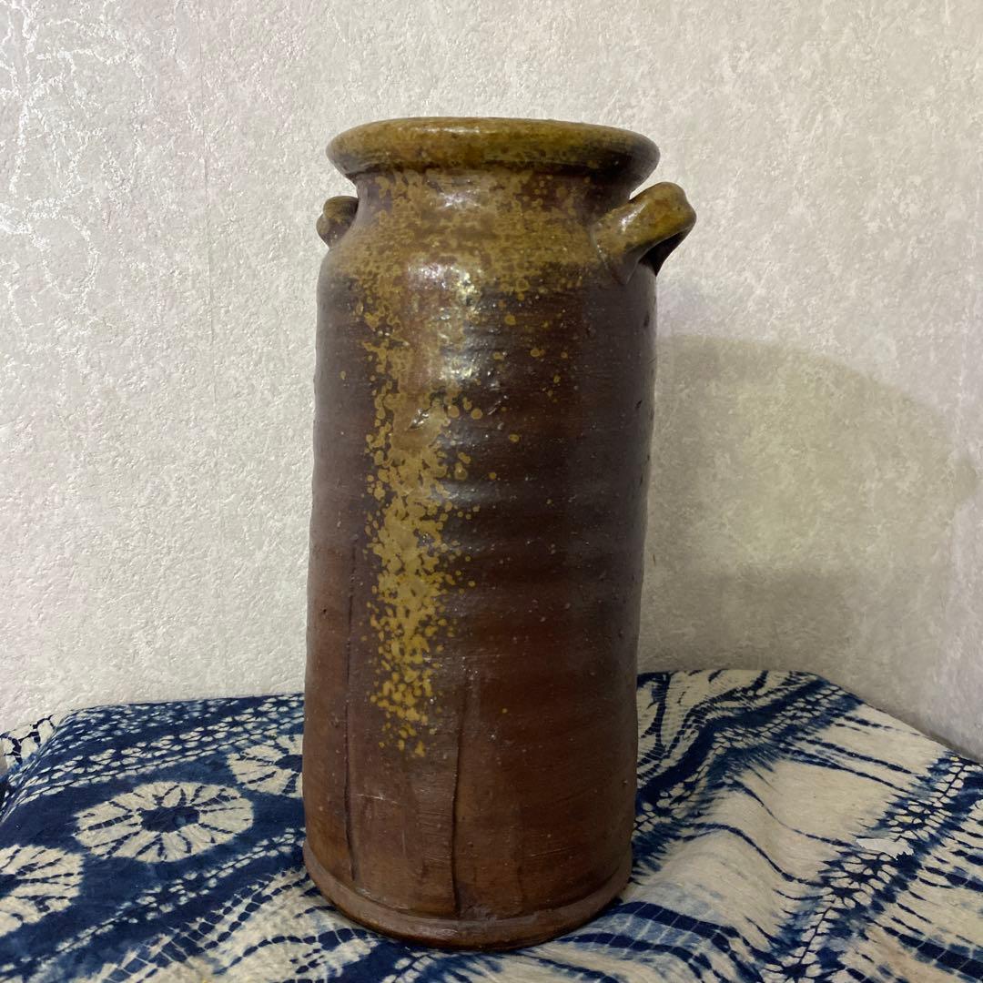 人間国宝　金重陶陽　備前　花瓶