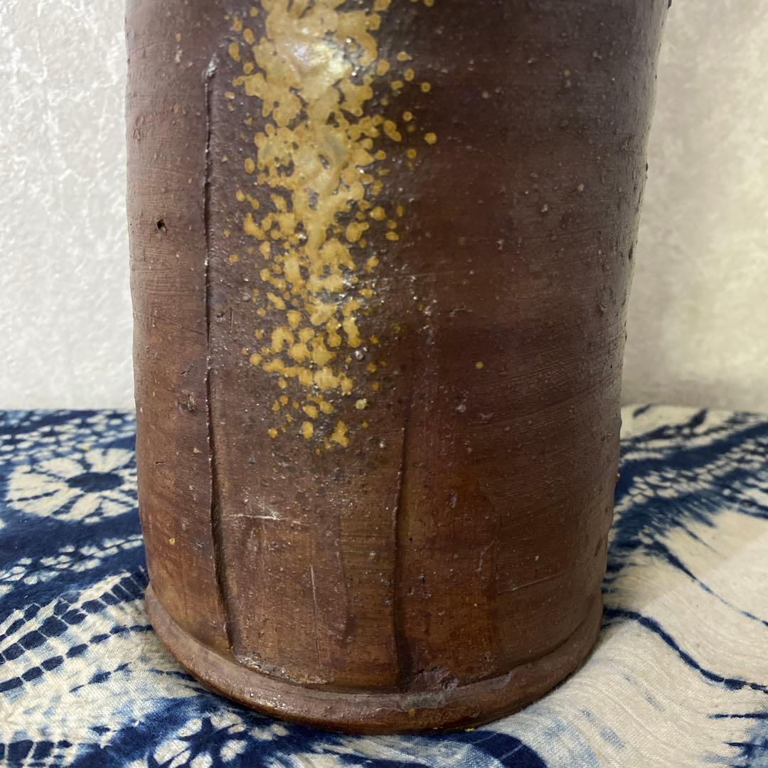 人間国宝　金重陶陽　備前　花瓶