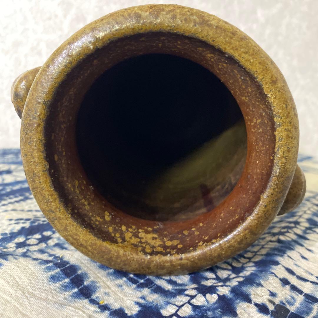 人間国宝　金重陶陽　備前　花瓶