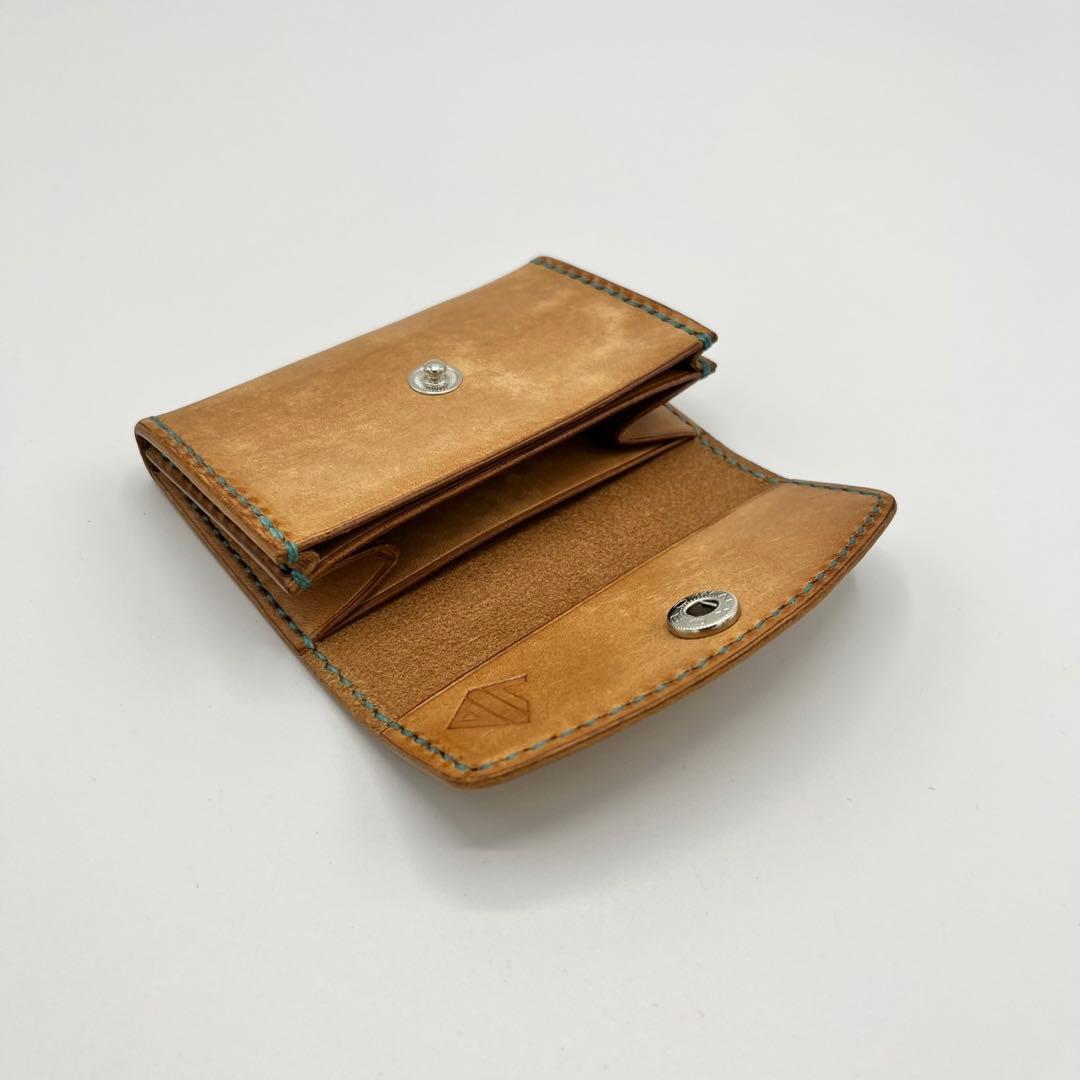 マヤベリーレザー コンパクト財布 スナップボタン式