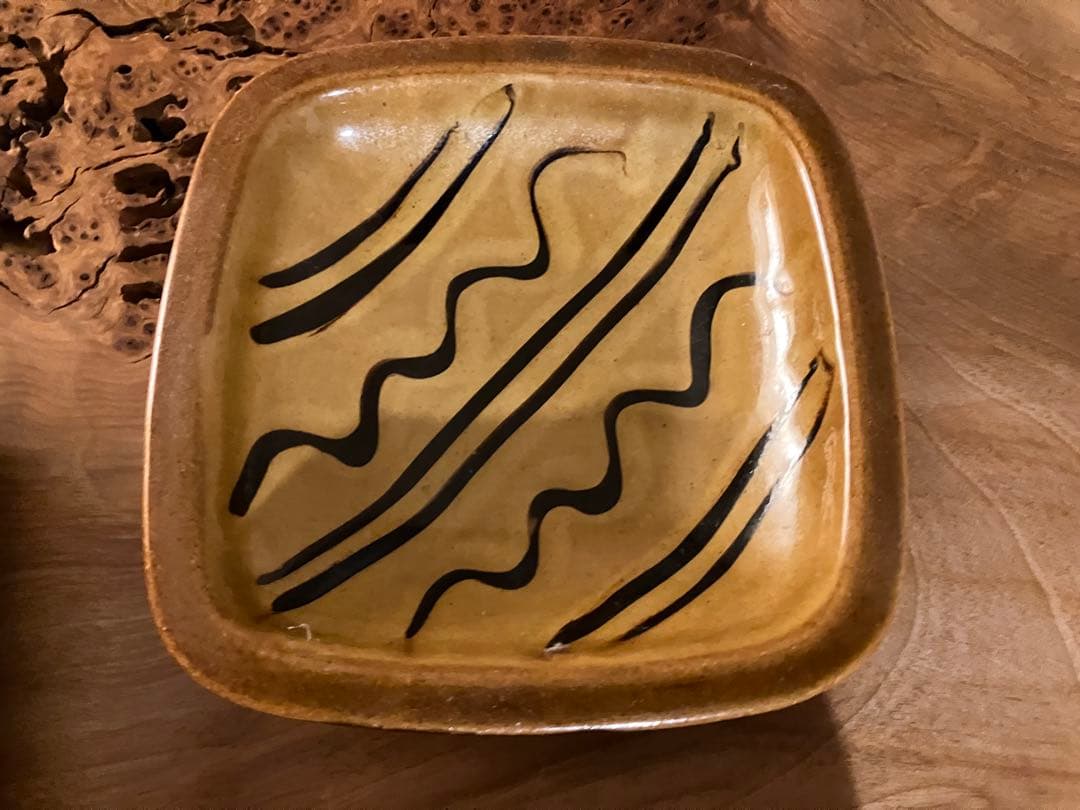 陶器　3点セット　民藝　大皿　バーナードリーチ　スリップウェア