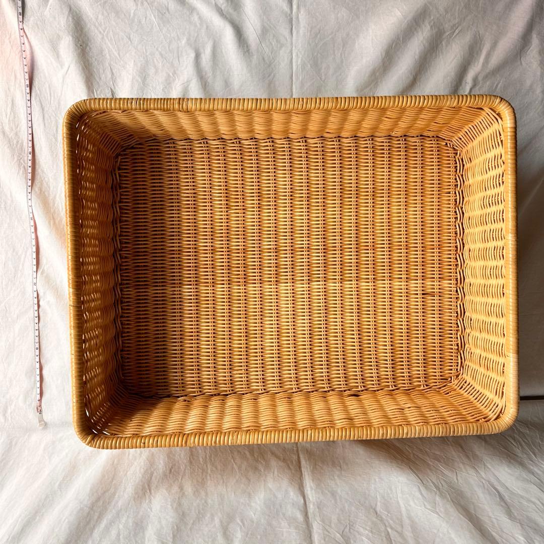 【新品】籐製 長方形バスケット 大型サイズ　2個セット‼️ラタンカゴ