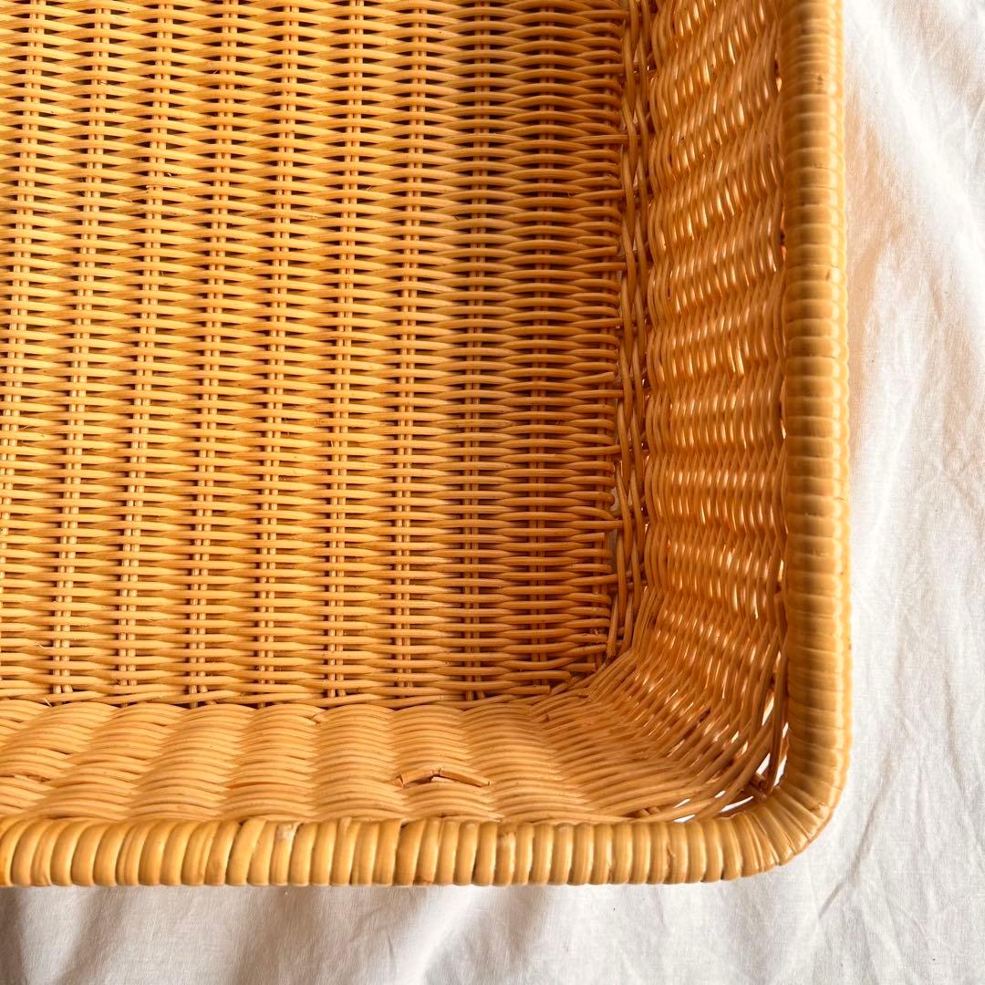 【新品】籐製 長方形バスケット 大型サイズ　2個セット‼️ラタンカゴ