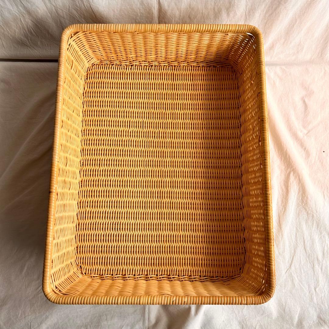 【新品】籐製 長方形バスケット 大型サイズ　2個セット‼️ラタンカゴ
