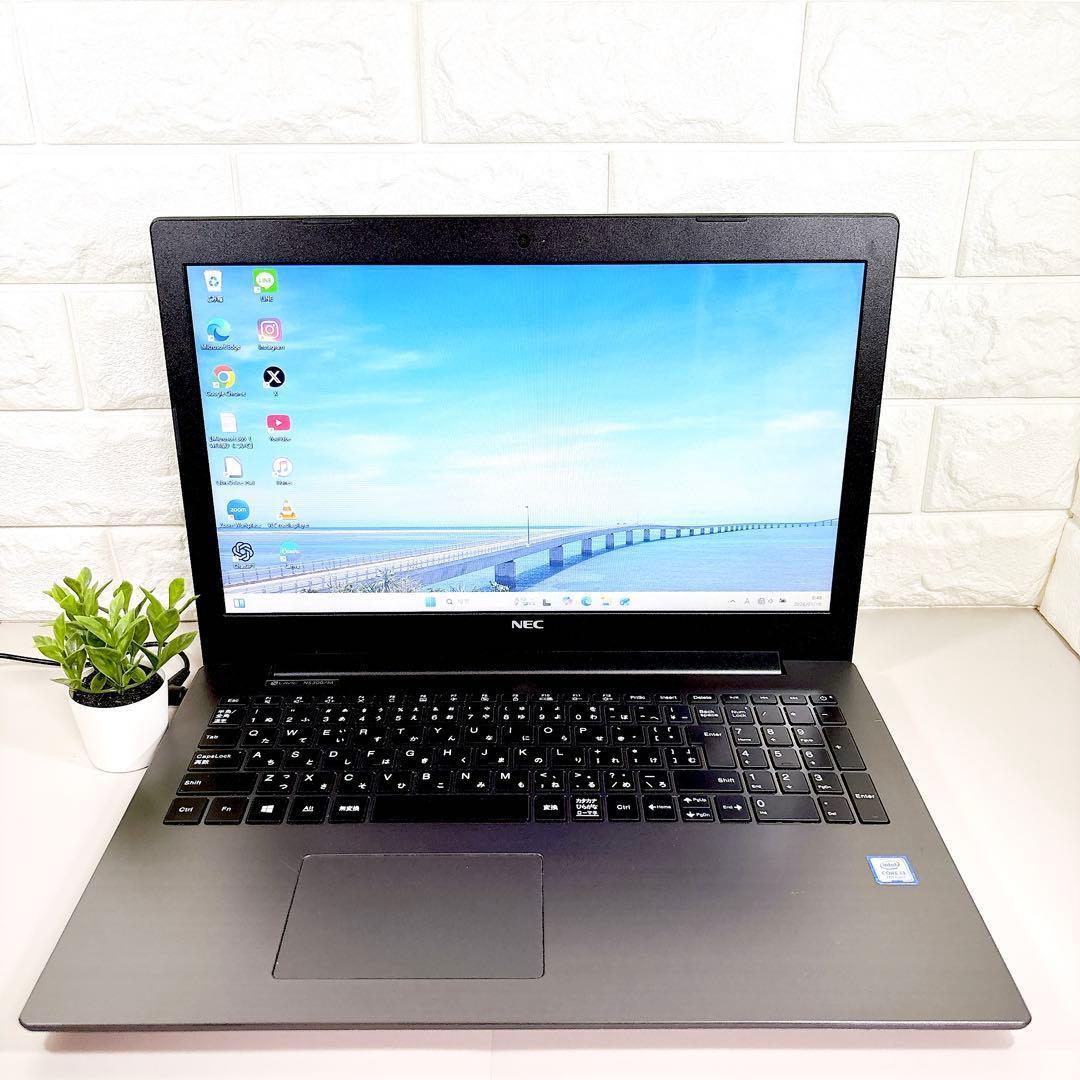 SSDで快適動作✨メモリ8GB カメラ付き すぐ使える ノートパソコン NEC