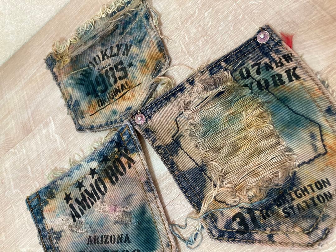 手染めデニムポケット №8