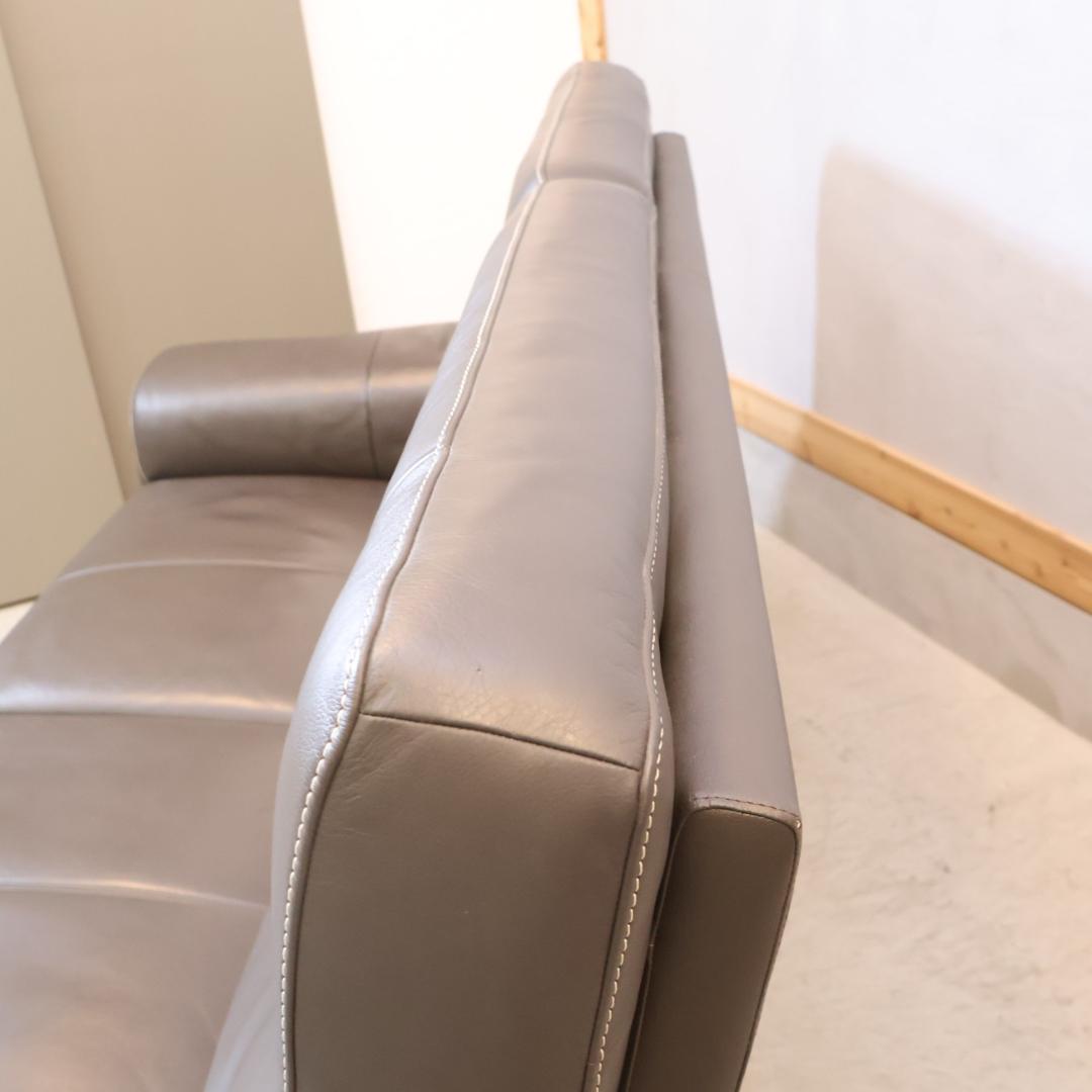 karimoku カリモク ZU79 2人掛けソファ 本革張 肘掛ソファ