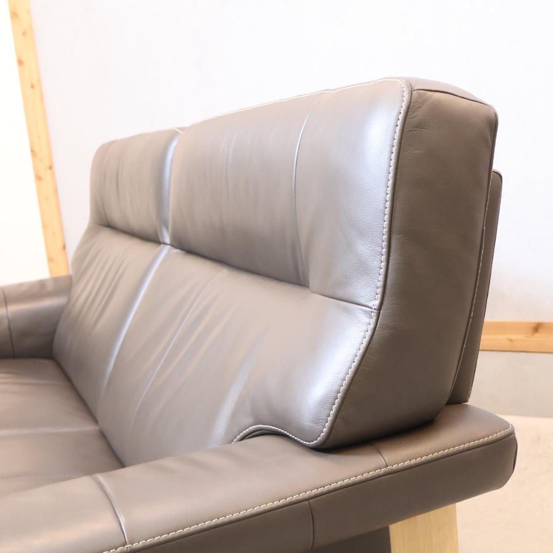 karimoku カリモク ZU79 2人掛けソファ 本革張 肘掛ソファ