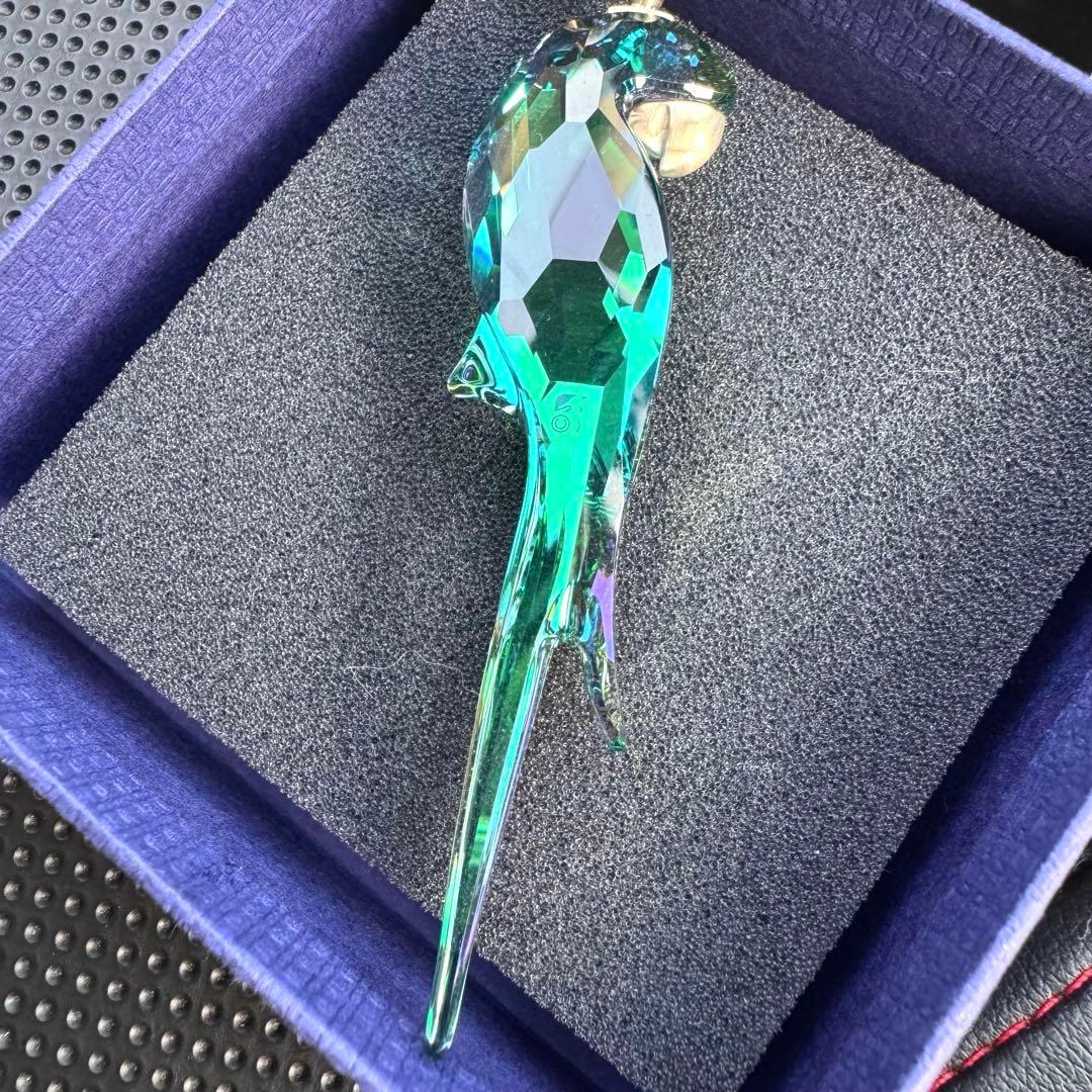 スワロフスキー ジャングルビート インコ オーナメント　クリスタル