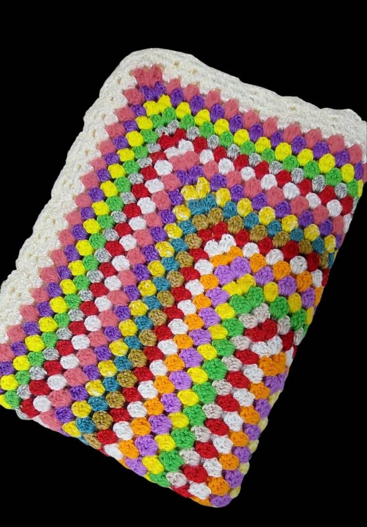 ハンドメイド★かぎ針編み★大判 ブランケット★グラニーステッチ★マルチカバー★