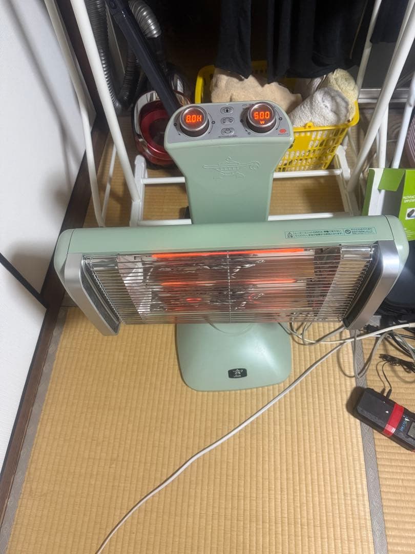 タワー型 電気ヒーター 1000W 500W