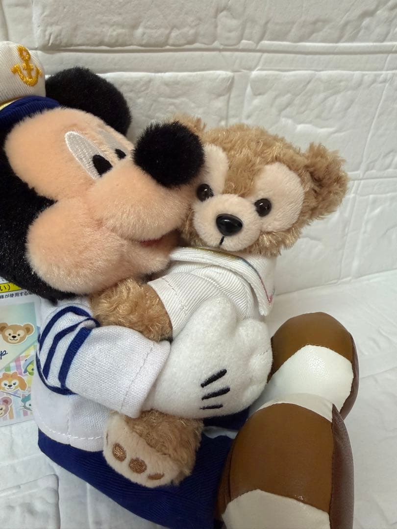 新品　ぬいぐるみバッジ　ミッキー＆ダッフィー　２０周年　ディズニーリゾート