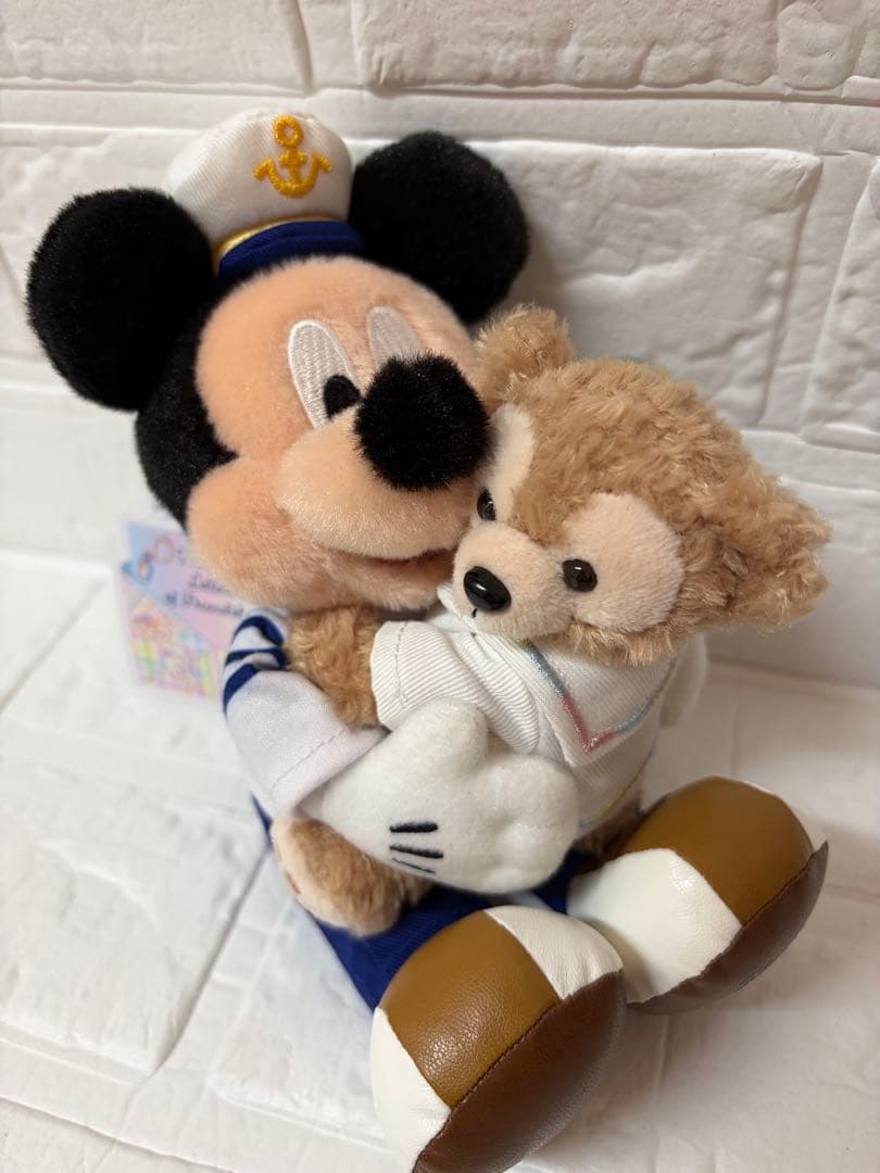 新品　ぬいぐるみバッジ　ミッキー＆ダッフィー　２０周年　ディズニーリゾート