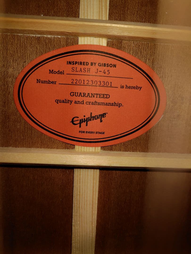 Epiphone Slash J-45 エレアコ　オール単板