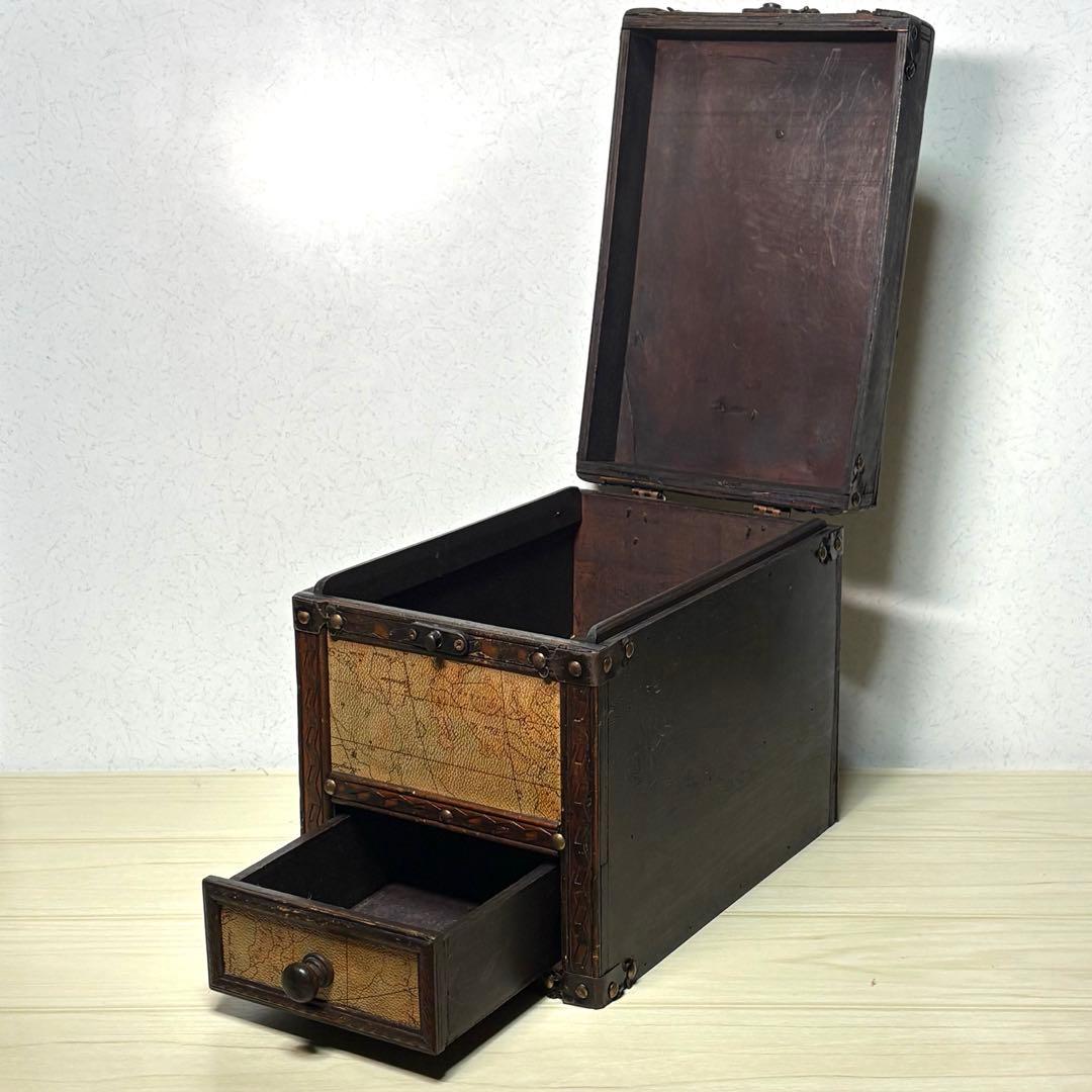 シューケアボックス 靴磨き台 収納箱 アンティーク 靴 お手入れ