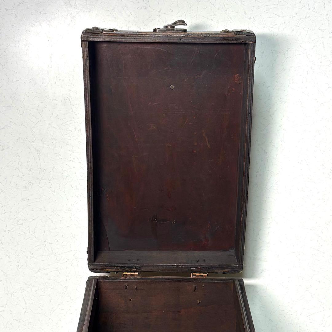 シューケアボックス 靴磨き台 収納箱 アンティーク 靴 お手入れ