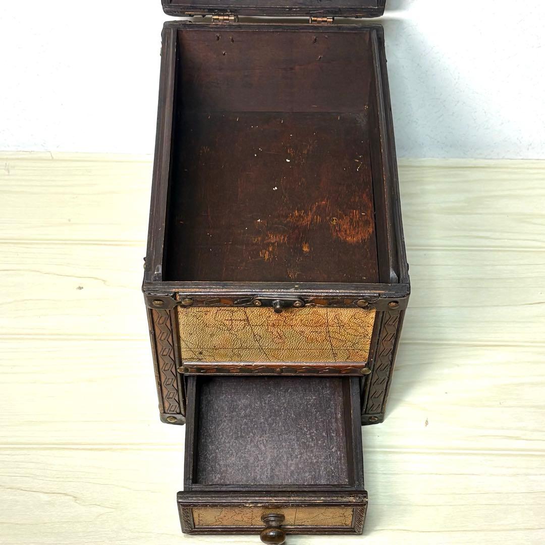 シューケアボックス 靴磨き台 収納箱 アンティーク 靴 お手入れ