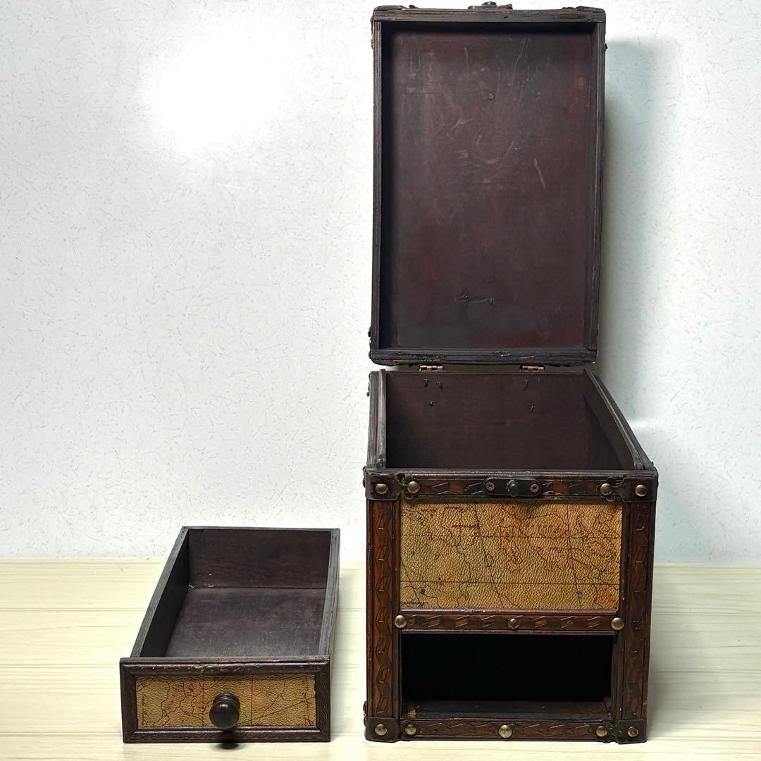 シューケアボックス 靴磨き台 収納箱 アンティーク 靴 お手入れ