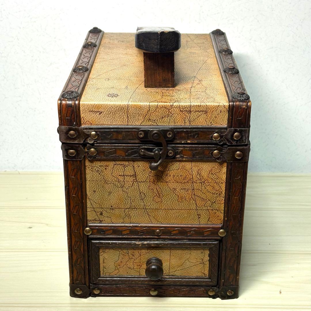 シューケアボックス 靴磨き台 収納箱 アンティーク 靴 お手入れ