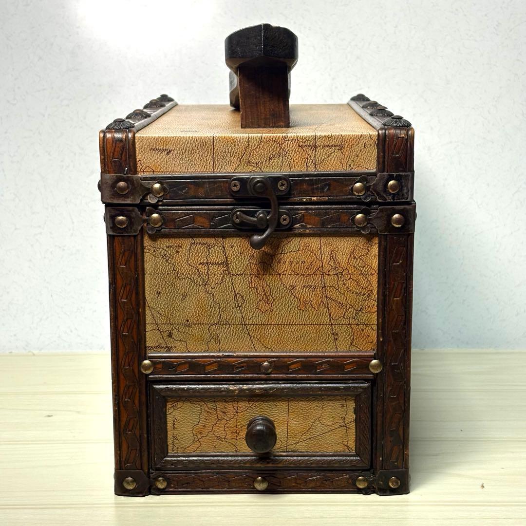 シューケアボックス 靴磨き台 収納箱 アンティーク 靴 お手入れ