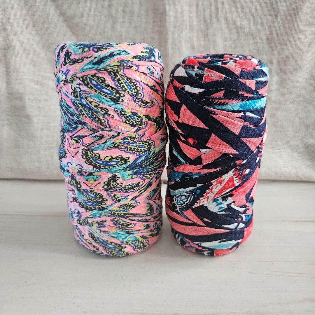 玉売り#43◇Tシャツヤーン◇柄糸◇玉売り✴ズパゲッティ　まとめ売り