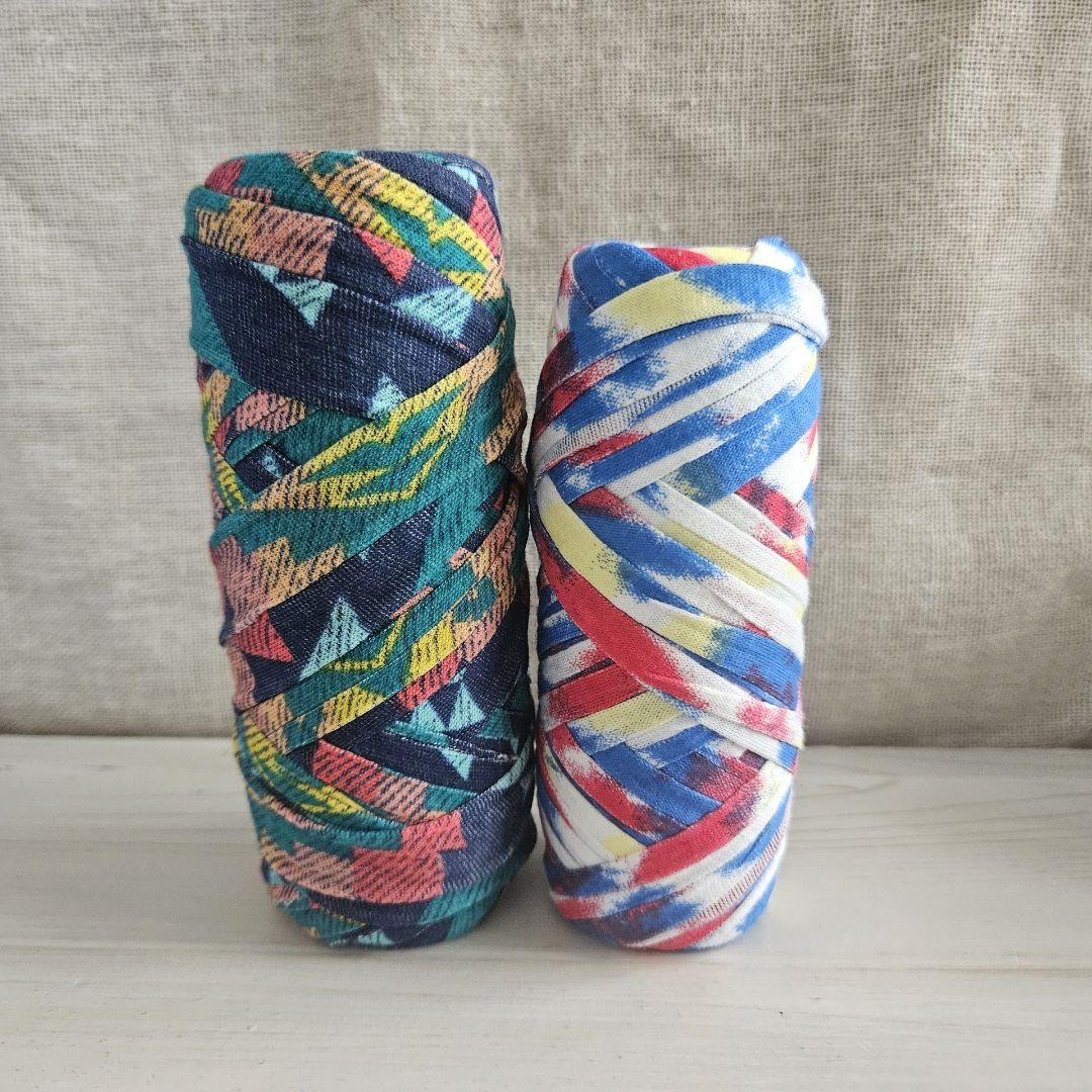 玉売り#43◇Tシャツヤーン◇柄糸◇玉売り✴ズパゲッティ　まとめ売り