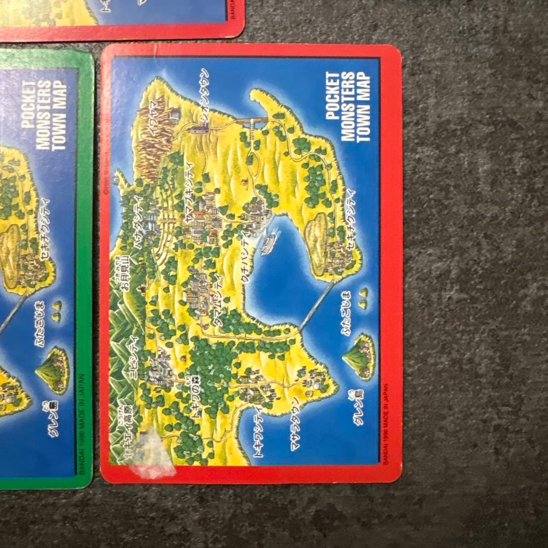 ポケモン カード 3枚セット 赤 緑 青 タウンマップNo.00
