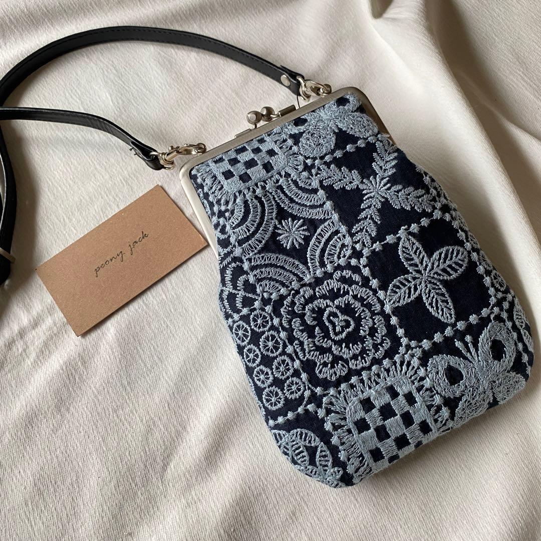 スマホポシェット forest tile ネイビー ミナペルホネン