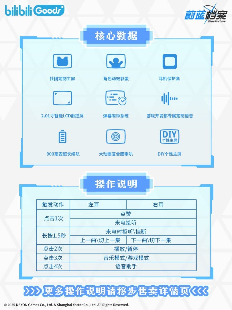 ①ブルーアーカイブ　ゲーム開発部　ワイヤレスイヤホン　中国限定