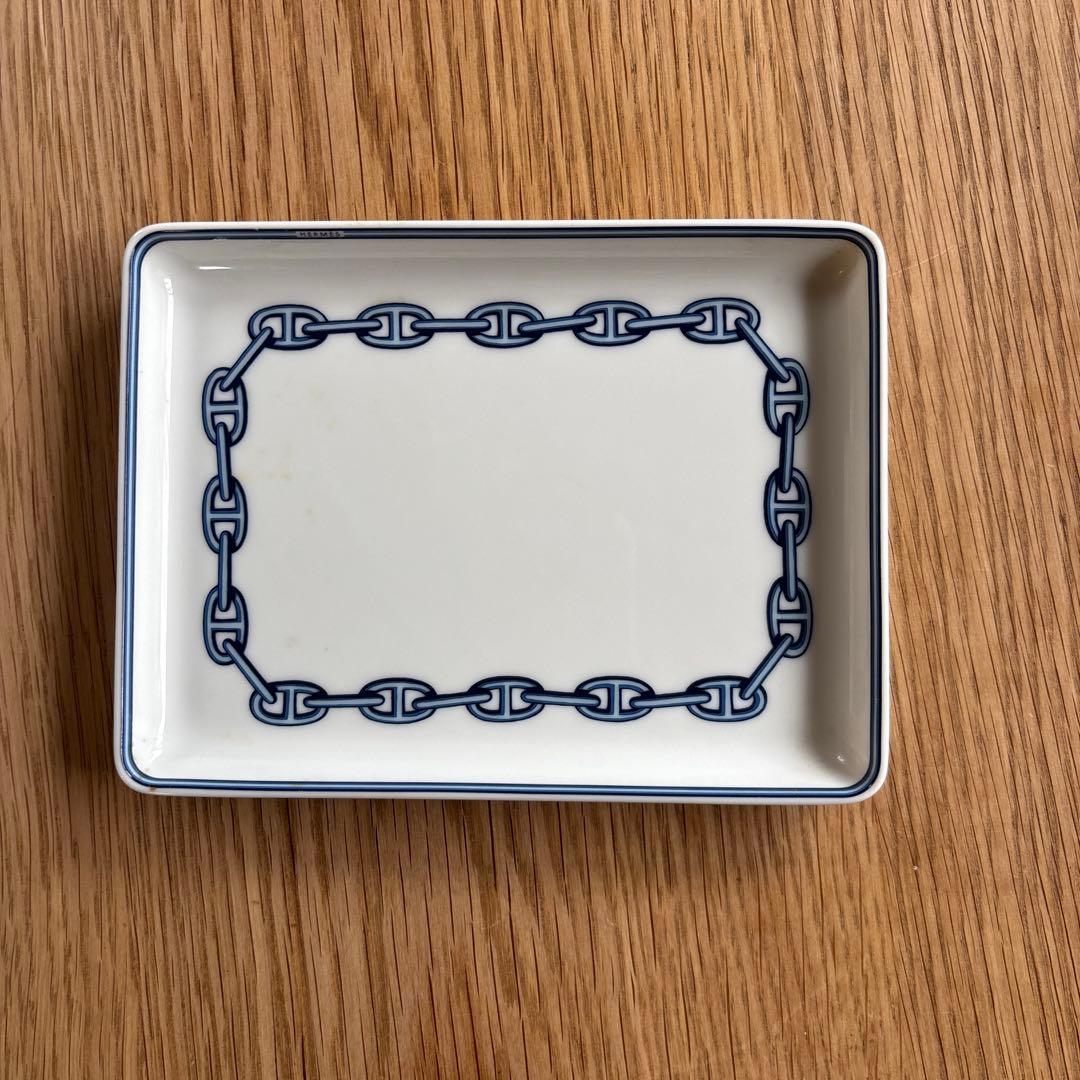 HERMES シェーヌダンクルスクエアプレート　箱あり