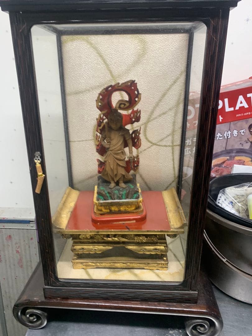 不動明王　木彫り置物