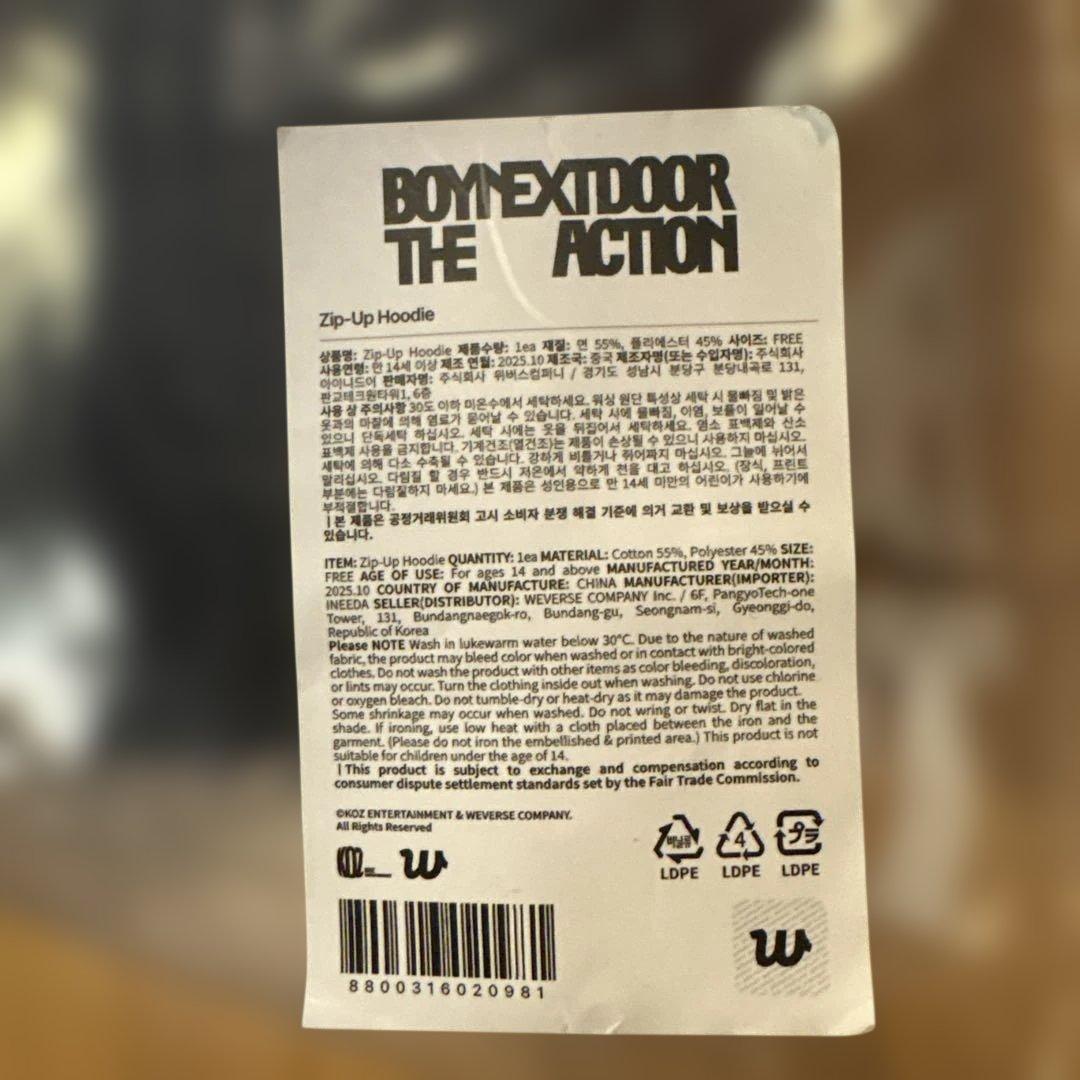 BOYNEXTDOOR TEAM THE ACTION フーディー　トレカ付き