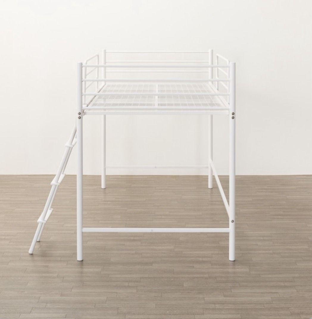 ホワイト ロフトベッド シングルサイズ