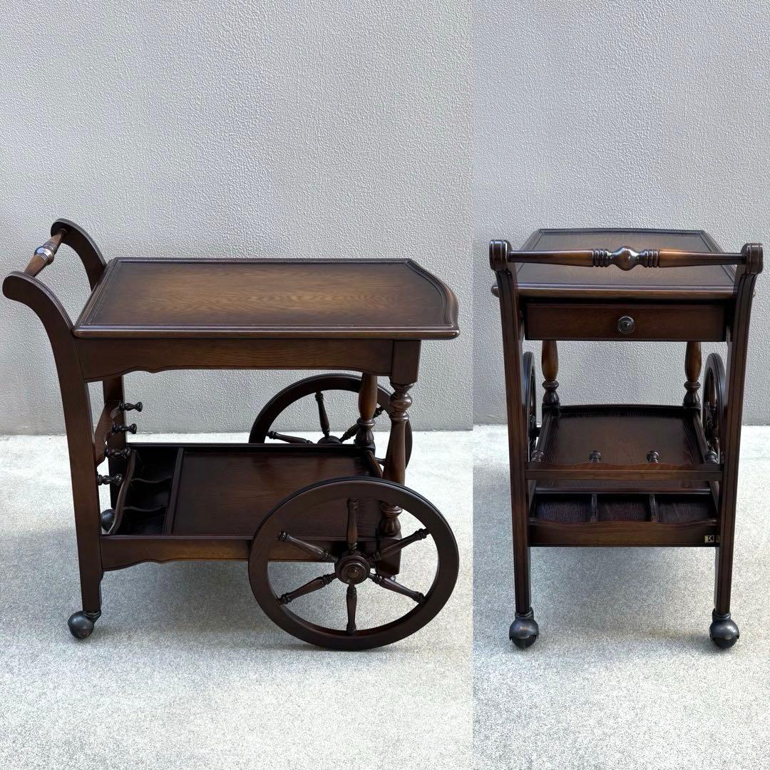 希少✴︎飛騨産業 キツツキ キッチンワゴン 車輪 リビング ダイニング 木製 高級