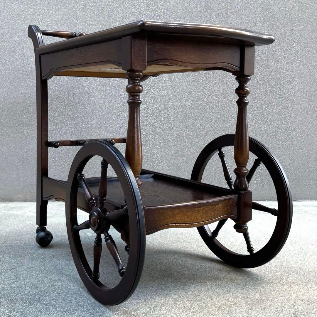 希少✴︎飛騨産業 キツツキ キッチンワゴン 車輪 リビング ダイニング 木製 高級