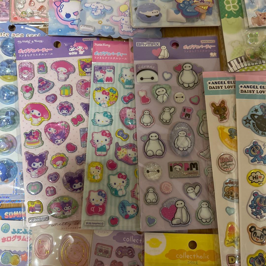 ディズニー サンリオ ちいかわ スヌーピー ボンボンドロップシール80点 正規品