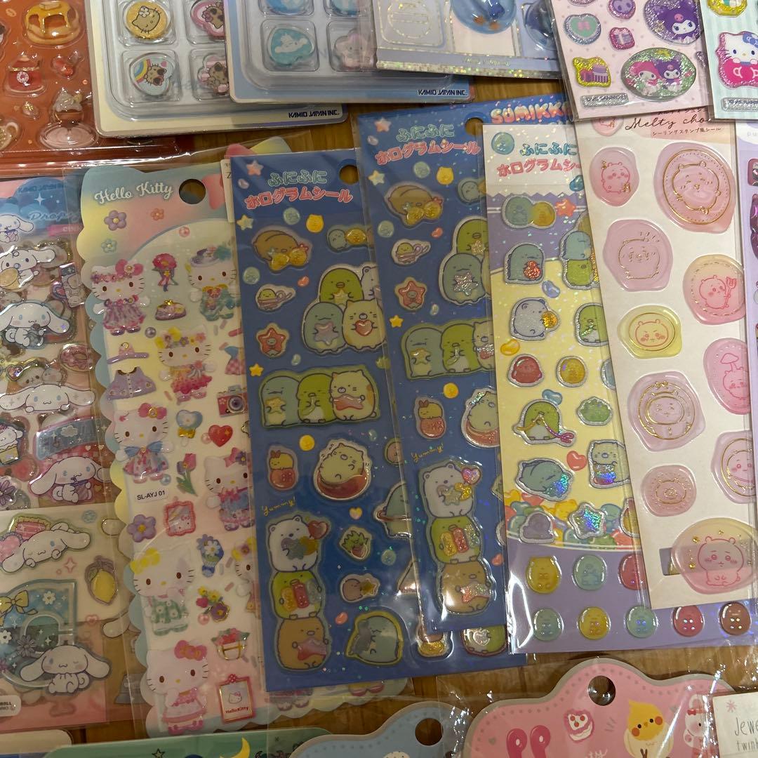 ディズニー サンリオ ちいかわ スヌーピー ボンボンドロップシール80点 正規品