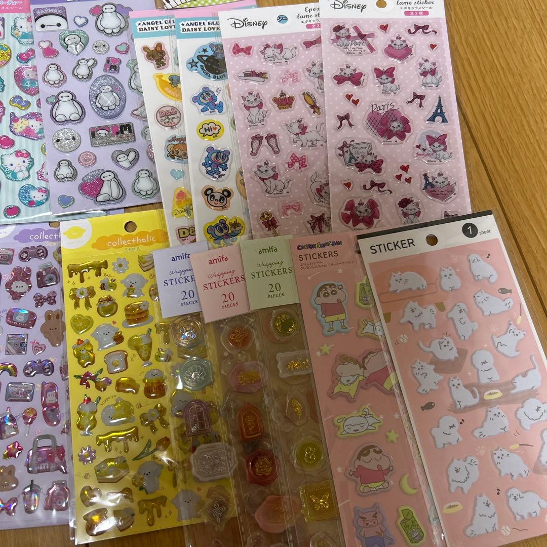 ディズニー サンリオ ちいかわ スヌーピー ボンボンドロップシール80点 正規品