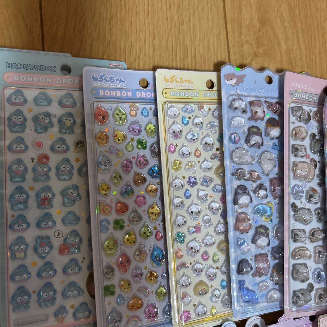 ディズニー サンリオ ちいかわ スヌーピー ボンボンドロップシール80点 正規品