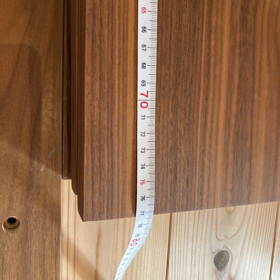 無印良品 スタッキングシェルフ・ワイド・追加３段・ウォールナット材　板・棒のみ